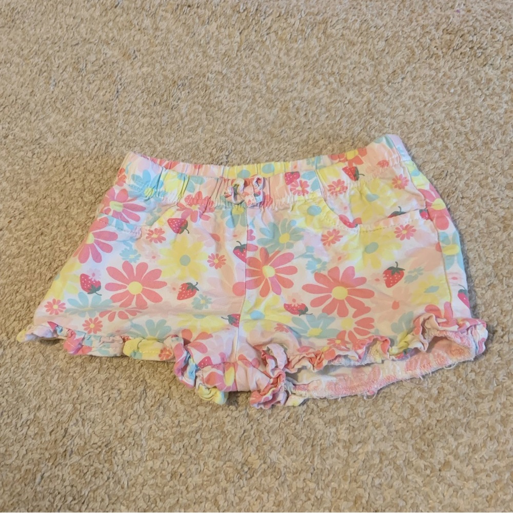 Carter’s Floral Print Shorts Toddler Girl Summer Clothes Bottoms Size 4T